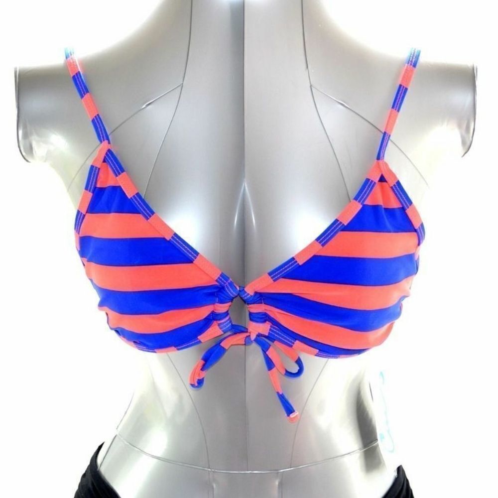California Waves Cross Back Halter Bikini Top